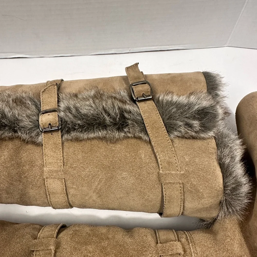 Aquatalia‎ Callie Faux Fur Wedge Boots Sz 9